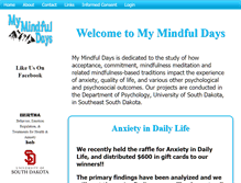 Tablet Screenshot of mymindfuldays.com